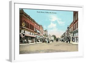 Ninth Street, Coffeyville-null-Framed Art Print