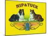 Nip and Tuck Brand Cigar Box Label, Rough Collies-Lantern Press-Mounted Art Print