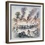 Nipmuc Indians Attack the Settlement of Brookfield, Massachusetts in August 1675-English-Framed Giclee Print