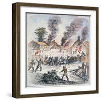 Nipmuc Indians Attack the Settlement of Brookfield, Massachusetts in August 1675-English-Framed Giclee Print