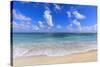 Nisbet Beach, turquoise sea, Nevis, St. Kitts and Nevis, Central America-Eleanor Scriven-Stretched Canvas