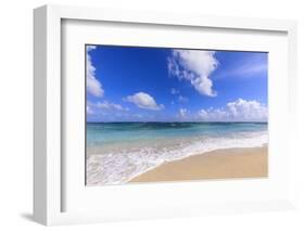 Nisbet Beach, turquoise sea, Nevis, St. Kitts and Nevis, Central America-Eleanor Scriven-Framed Photographic Print