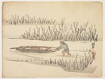 Pushing Boat in Marsh-?nishi Chinnen-Giclee Print