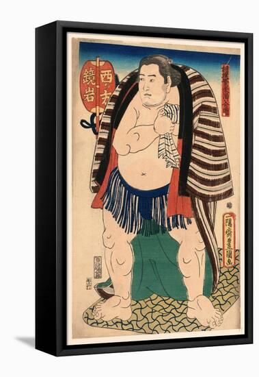 Nishi No Kata Kagamiiwa-Utagawa Toyokuni-Framed Stretched Canvas
