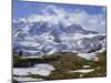 Nisqually Glacier in Foreground, with Mount Rainier, the Volcano Which Last Erupted in 1882, Beyond-Tony Waltham-Mounted Photographic Print