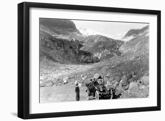 Nisqually Glacier, Rainier National Park - Rainier National Park-Lantern Press-Framed Art Print