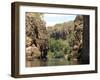 Nitmiluk Gorge in Hard Sandstone, Katherine, Northern Territory, Australia, Pacific-null-Framed Photographic Print