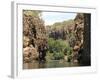 Nitmiluk Gorge in Hard Sandstone, Katherine, Northern Territory, Australia, Pacific-null-Framed Photographic Print