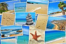 A Collage Of Some Pictures Of Different Beaches Of Spain-nito-Art Print