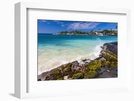 Niumalu Beach at Kailua Bay, Kailua-Kona, the Big Island, Hawaii, Usa-Russ Bishop-Framed Photographic Print