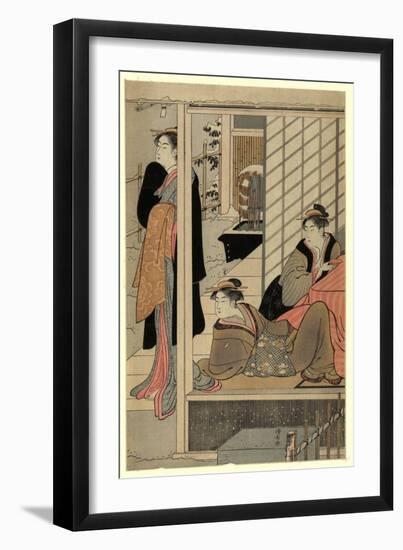 Niwa No Yukimi-Torii Kiyonaga-Framed Giclee Print