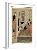 Niwa No Yukimi-Torii Kiyonaga-Framed Giclee Print