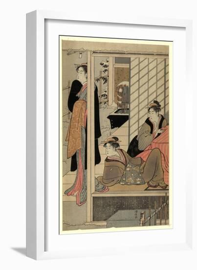 Niwa No Yukimi-Torii Kiyonaga-Framed Giclee Print