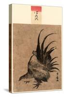 Niwatori, Chicken. [Between 1804 and 1818], 1 Print : Woodcut, Color ; 17.2 X 11.4-Utagawa Toyohiro-Stretched Canvas
