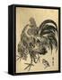 Niwatori, Hen and Chick. [Between 1804 and 1818], 1 Print : Woodcut, Color ; 22.1 X 17-Utagawa Toyohiro-Framed Stretched Canvas