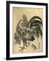 Niwatori, Hen and Chick. [Between 1804 and 1818], 1 Print : Woodcut, Color ; 22.1 X 17-Utagawa Toyohiro-Framed Giclee Print
