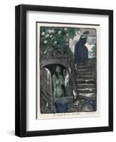 Nixie in the Well Frightens an Old Woman Who Came Thereto Fetch Water-R.m. Euchler-Framed Art Print