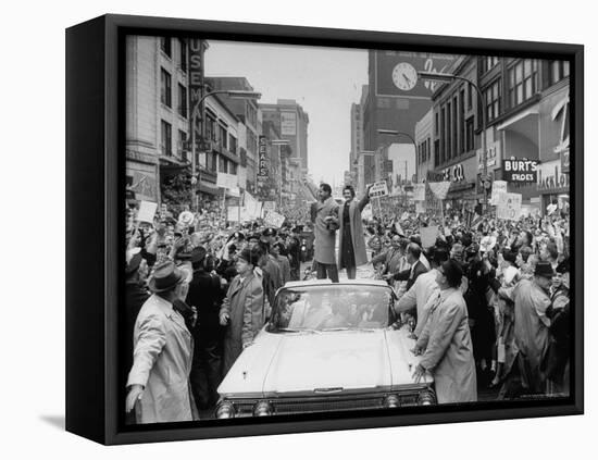 Nixon Campaigning-Alfred Eisenstaedt-Framed Stretched Canvas