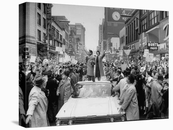 Nixon Campaigning-Alfred Eisenstaedt-Stretched Canvas