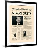 Nixon Quits-The Vintage Collection-Framed Art Print