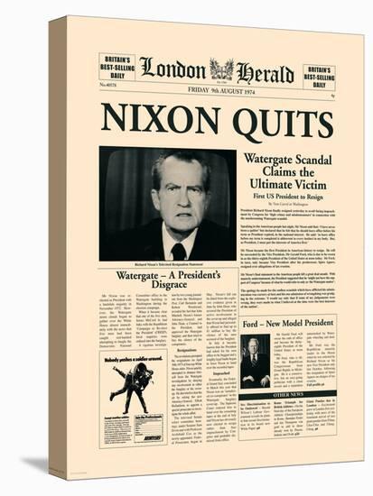 Nixon Quits-The Vintage Collection-Stretched Canvas