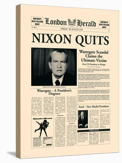 Nixon Quits-The Vintage Collection-Stretched Canvas