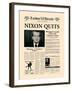 Nixon Quits-The Vintage Collection-Framed Art Print