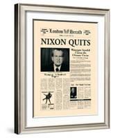 Nixon Quits-The Vintage Collection-Framed Art Print