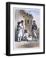 Nizamior, regular troops of the Turkish army at Kanka, Egypt, 1848-Mouilleron-Framed Giclee Print