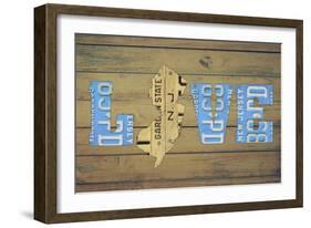 NJ State Love-Design Turnpike-Framed Giclee Print