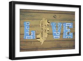 NJ State Love-Design Turnpike-Framed Giclee Print