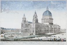 St Paul's Cathedral, City of London, 1755-NJB de Poilly-Giclee Print