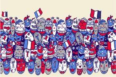 French Cartoon Supporters-NLshop-Art Print