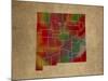 NM Colorful Counties-Red Atlas Designs-Mounted Giclee Print