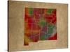 NM Colorful Counties-Red Atlas Designs-Stretched Canvas
