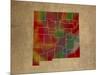 NM Colorful Counties-Red Atlas Designs-Mounted Giclee Print