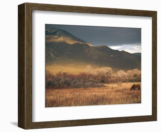 Nm, Taos, Sangre Christo Mountains-Walter Bibikow-Framed Photographic Print