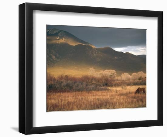 Nm, Taos, Sangre Christo Mountains-Walter Bibikow-Framed Photographic Print