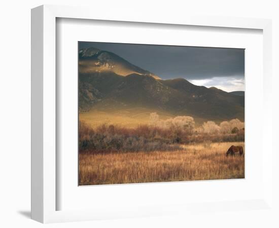 Nm, Taos, Sangre Christo Mountains-Walter Bibikow-Framed Photographic Print