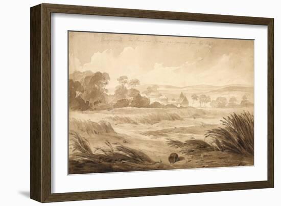 No 1 Hougomont the House and Farme Du - Gourman from the Right', 1815-Denis Dighton-Framed Giclee Print