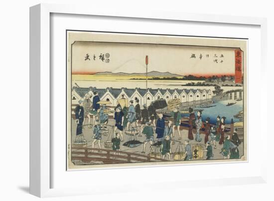 No.1: Nihonbashi, 1847-1852-Utagawa Hiroshige-Framed Giclee Print