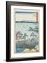 No.10 Fishermans House on a Beach, Odawara, July 1855-Utagawa Hiroshige-Framed Giclee Print