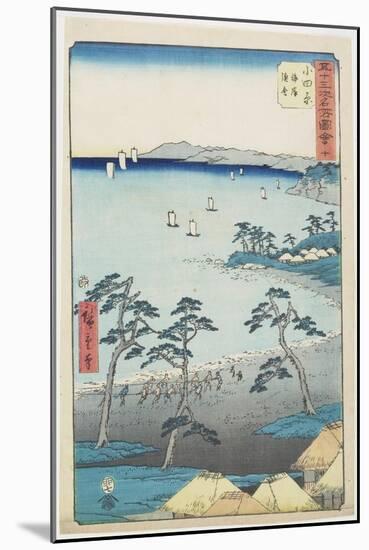 No.10 Fishermans House on a Beach, Odawara, July 1855-Utagawa Hiroshige-Mounted Giclee Print