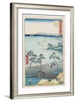 No.10 Fishermans House on a Beach, Odawara, July 1855-Utagawa Hiroshige-Framed Giclee Print