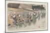 No.10 Fukaya Station, 1830-1844-Keisai Eisen-Mounted Giclee Print