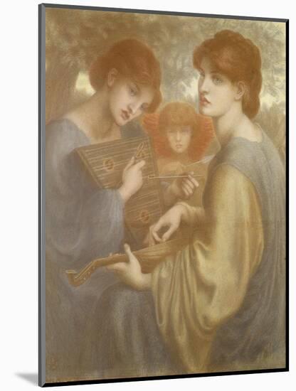 No. 1011 Study for 'The Bower Meadow', C.1872-Dante Gabriel Rossetti-Mounted Giclee Print