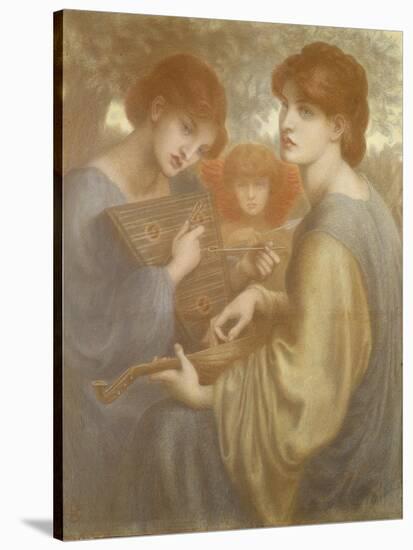 No. 1011 Study for 'The Bower Meadow', C.1872-Dante Gabriel Rossetti-Stretched Canvas