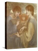 No. 1011 Study for 'The Bower Meadow', C.1872-Dante Gabriel Rossetti-Stretched Canvas