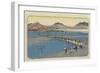 No.11: Ferry Port at the Kanna River Near Honjo Station, 1830-1844-Keisai Eisen-Framed Giclee Print