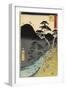 No.11 River in the Mountain at Night, Hakone, July 1855-Utagawa Hiroshige-Framed Giclee Print